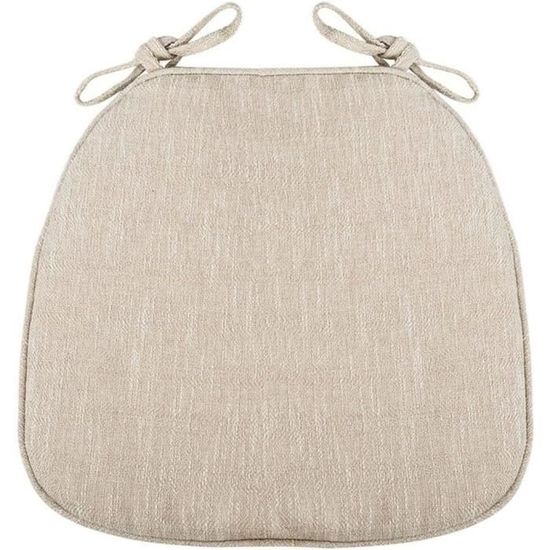 Lot de 2 coussins de chaise de salle à manger, de jardin, de cuisine avec attaches (gris