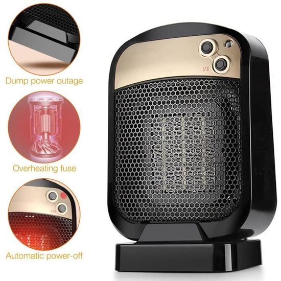 Chauffage Soufflant Céramique 1800W – 3 Modes, Oscillation 60°, Minuterie 12h, Télécommande