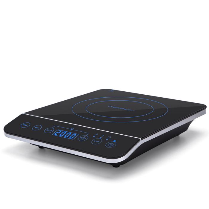 Aigostar Bluefire 30PKZ - Plaque à induction portable, 2000W. Tactile, programmable, maintien au chaud. 10 puissances. Design exclus