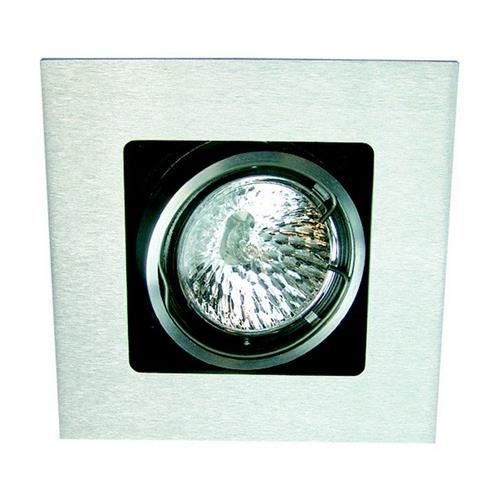spot encastré carré orientable gu10 aric square 50 - 230 aluminium brossé