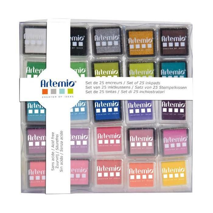 Set de 25 encreurs à tampons