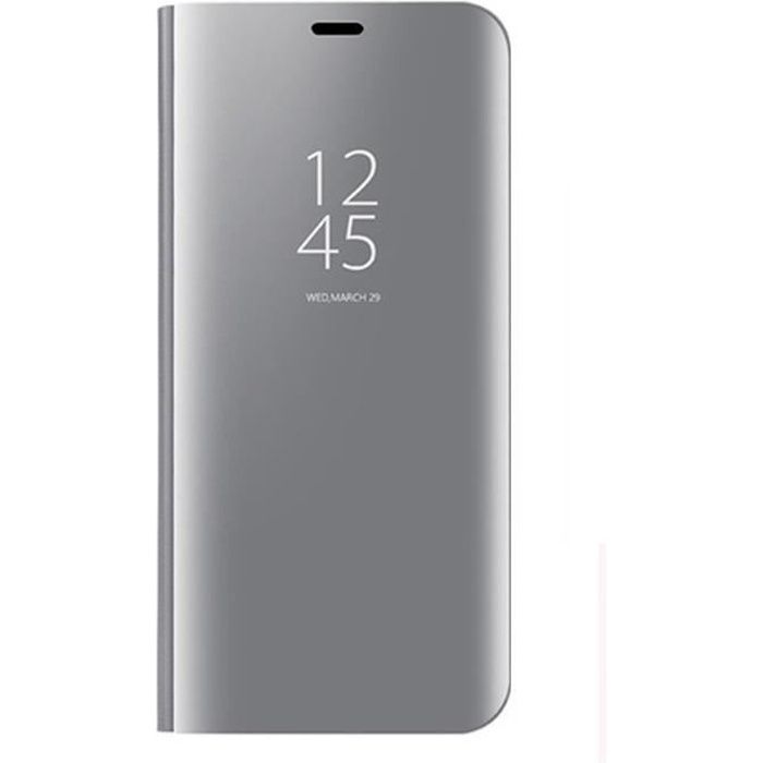 Coque Samsung Note 20 Ultra - Mirror Case Avec Stand Fonction Flip Protection Pour Galaxy Note 20 Ultra - Argent