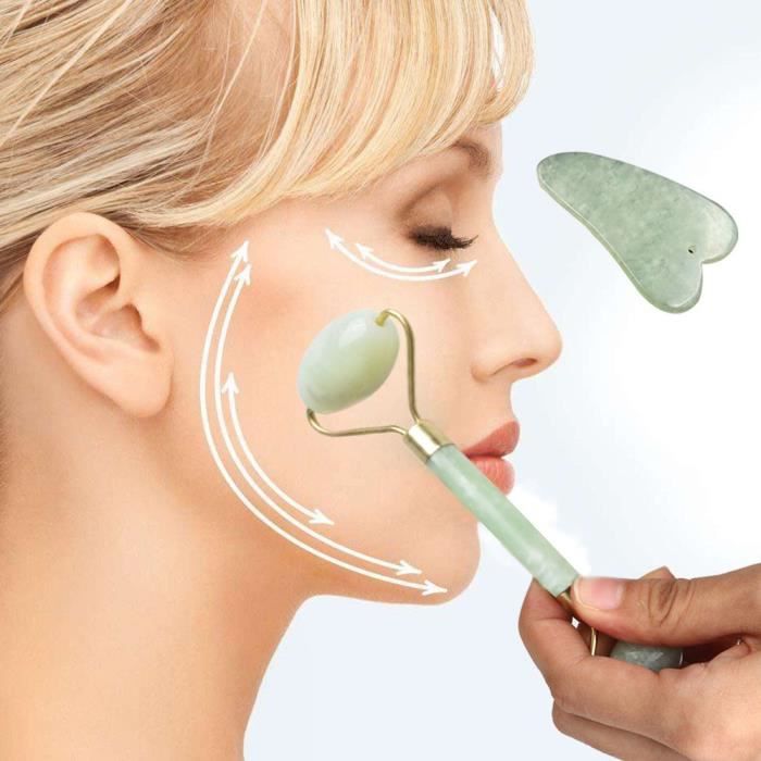 Royal Jade rouleau de massage du visage Minceur et massage du visage Massage outil Déplacement cooldiscovere1806