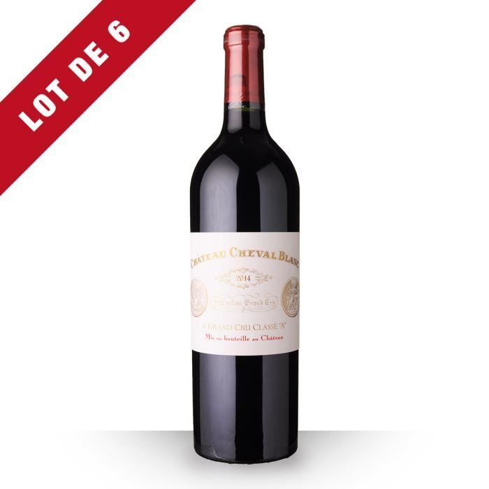 6X Château Cheval Blanc 2014 Rouge 75cl AOC Saint-Emilion Grand Cru - Vin Rouge