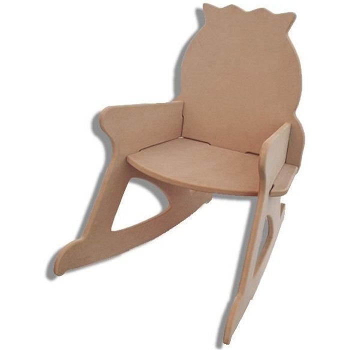 Rocking chair enfant brut