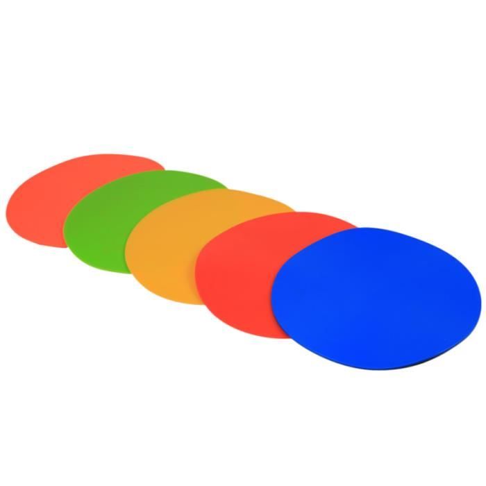 6 marqueurs d'entraînement de football de barrage routier doux réutilisables colorés pour MEDECINE BALL - BALLON DE MUSCULATION