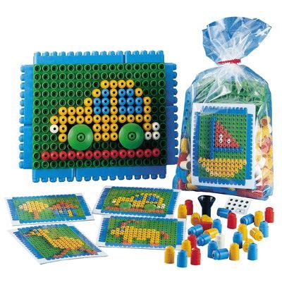 Jeu de construction poly'm mosaique +modeles - sac