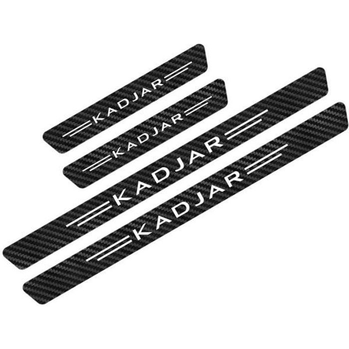 For Kadjar Black White -Pour Renault Megane Clio Captur Fluence Kadjar Koleos Laguna scénic Zoe voiture seuil de porte autocollants