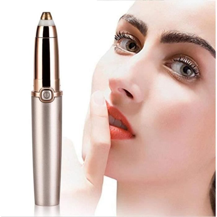 Épilateur pour Femme, Epilation Visage Sans douleur Tondeuse à Sourcils Épilateur à Sourcils Rasoirs Convenient Carry pour Duvet 542