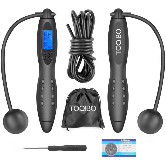 Corde à sauter, corde à sauter de vitesse, corde réglable et corde à sauter numérique, compteur de calories