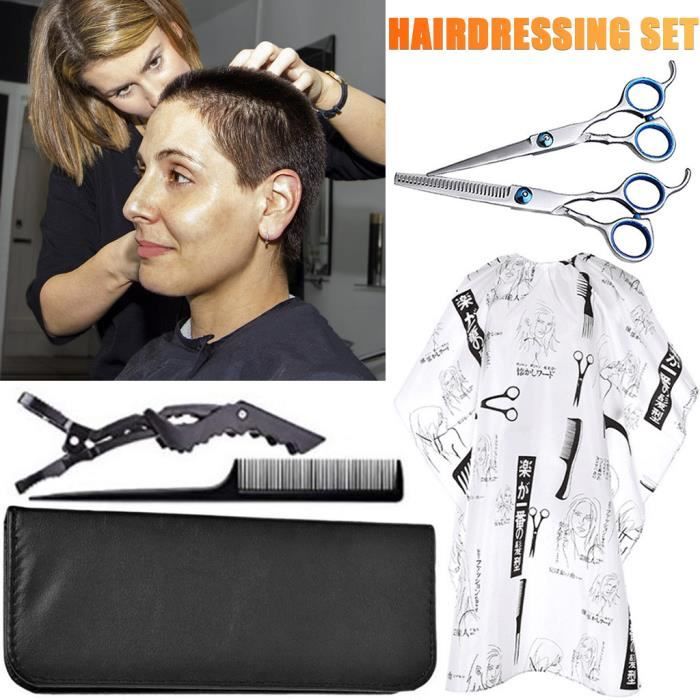Ensemble De Ciseaux Coiffeur Professionnels 6 Pièces H79