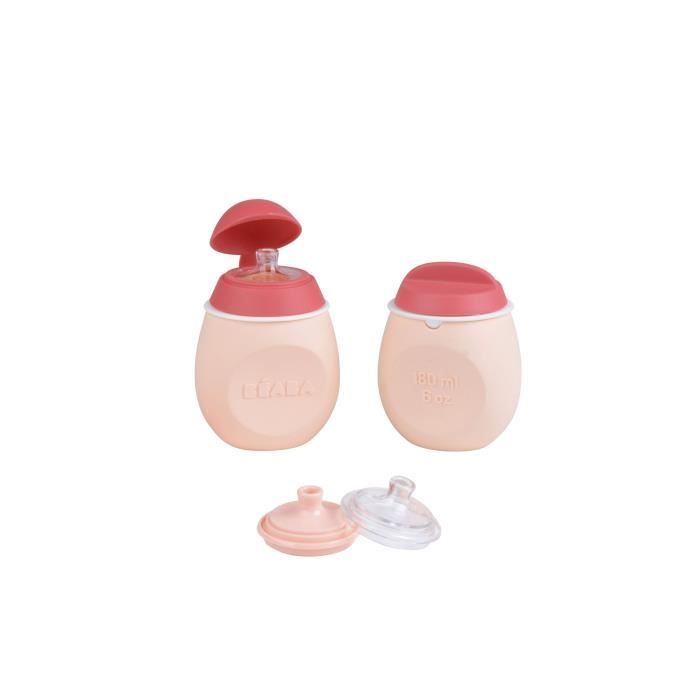 BEABA Lot Babysqueez' 2 en 1 et squeez'portion - pink