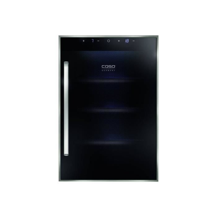 CASO Germany WineDuett Touch 12 Cave à vin pose libre largeur : 34 cm profondeur : 51 cm hauteur : 53.5 cm Classe D inox