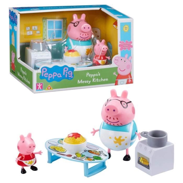 Cuisine Malpropre | Jeu Complet | Peppa Pig | avec Figure Peppa & Papa Pig