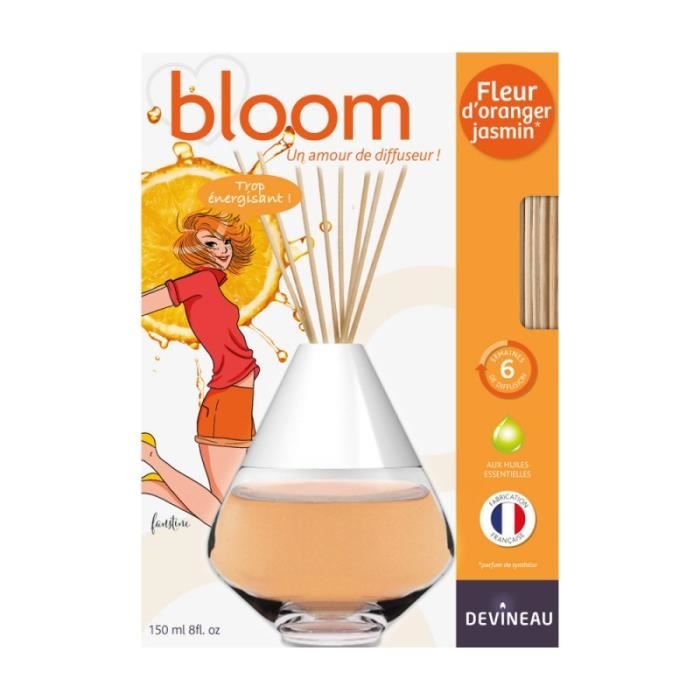 DEVINEAU Diffuseur de parfum à froid Bloom - 150 ml - Fleur d'Oranger Jasmin