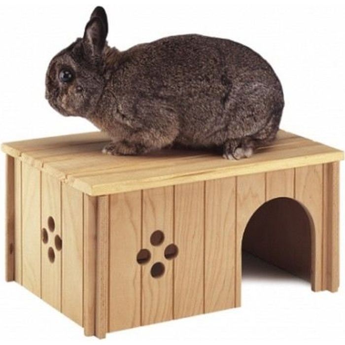 Maison en bois pour lapin - sin4646