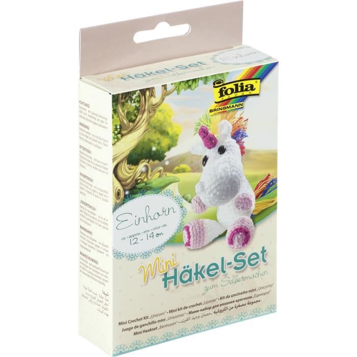 folia Mini kit de crochet -Licorne-