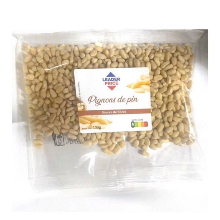 Pignons de pain Leader Price, 100g - DDM: 10/03/23