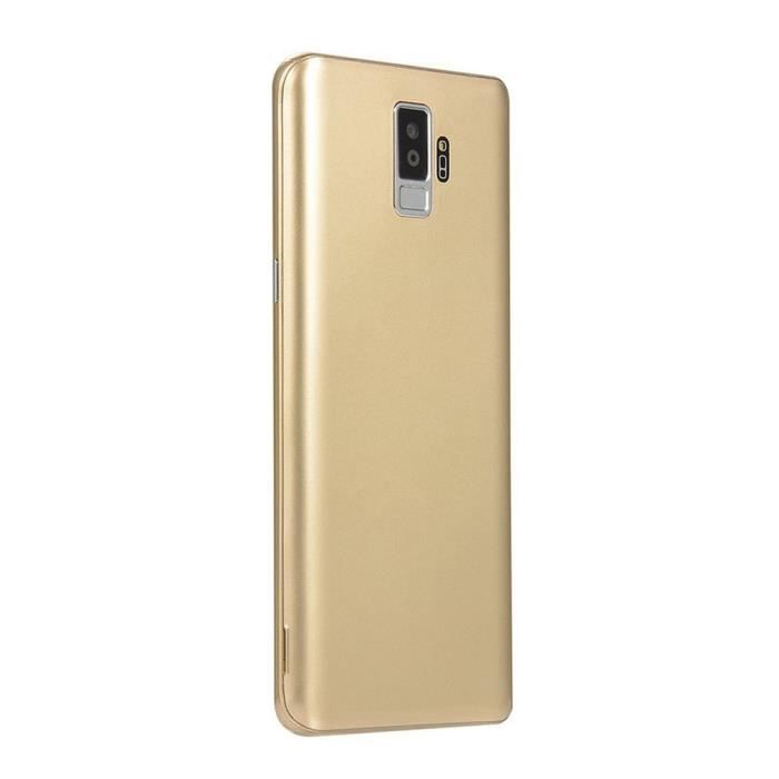 smartphone s9 écran de 5,8 pouces 512 + 4g prise en charge de la mémoire téléphone à écran tactile multi-carte double carte sim or