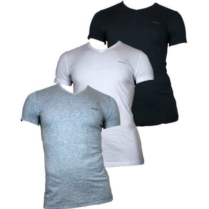 DIESEL - Lots de 3 T-shirts The Essential - Homme