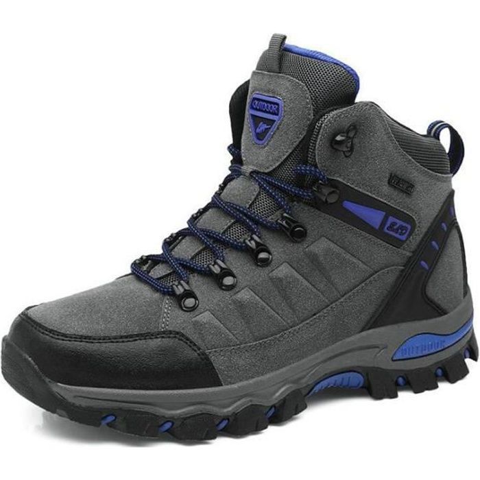 Chaussures Randonnée Homme Gris Imperméable Confort Respirant