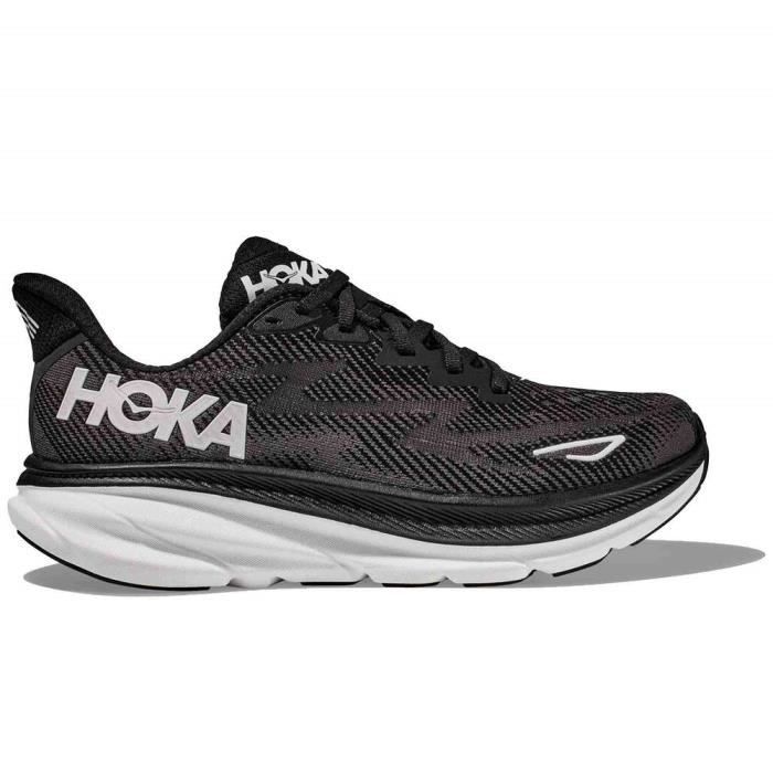 Hoka Clifton 9 Chaussure de Course pour Femme 1127896-BWHT Noir