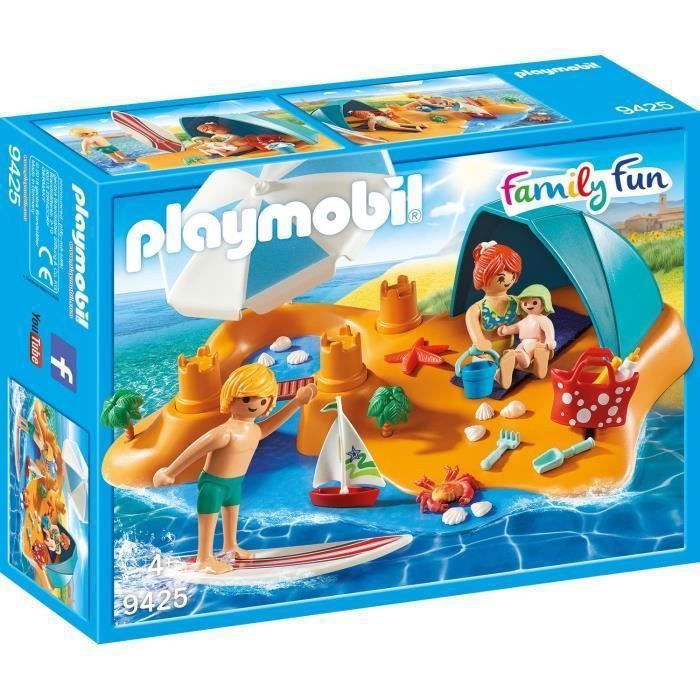 PLAYMOBIL 9425 - Family Fun - Famille de vacanciers et tente