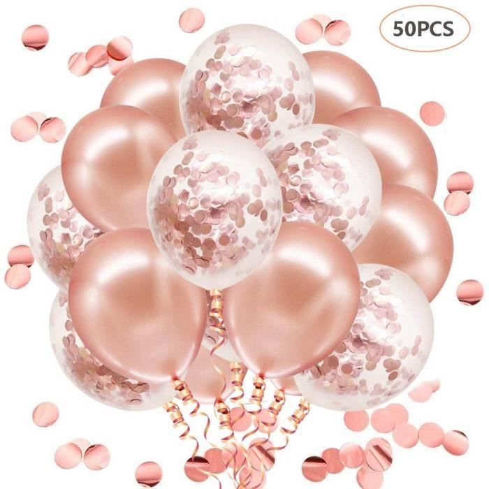 Rosegold60 Pièces Ballon Vert Foncé, Ballon Confettis, Ballon Anniversaire, Ballon Bapteme, Ballon Vert et Blanc pour