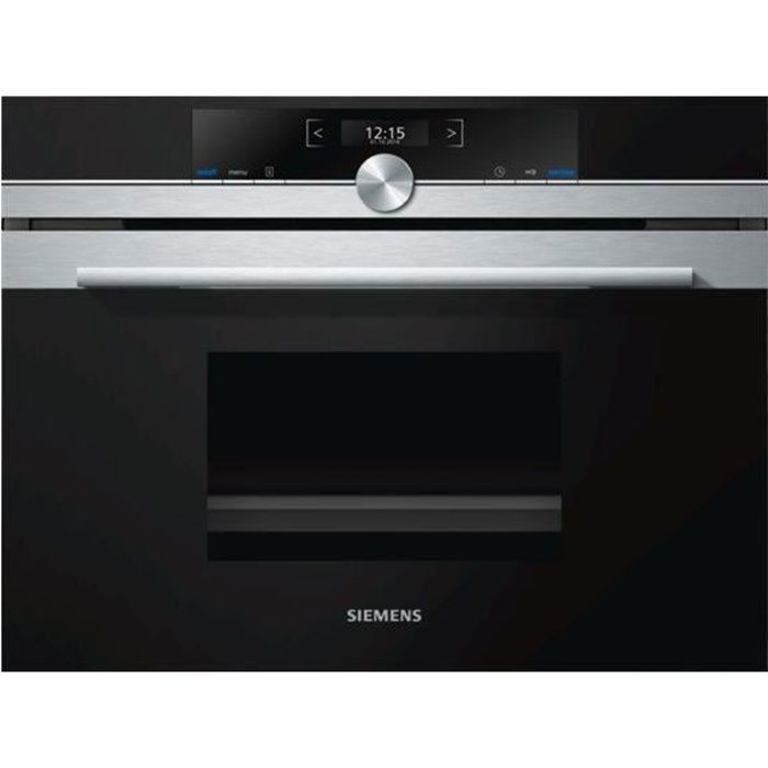 Siemens iQ700 CD634GAS0 Four à vapeur intégrable niche largeur : 56 cm profondeur : 55 cm hauteur : 45 cm acier inoxydable