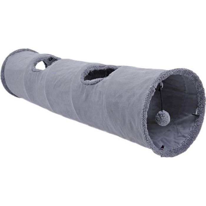 Tunnel pour Chat Pliable pour Chat Jouets pour Chat Tunnel de Jeu Durable en SuèDe Caché Tunnel pour Plis pour Animaux de Compagnie