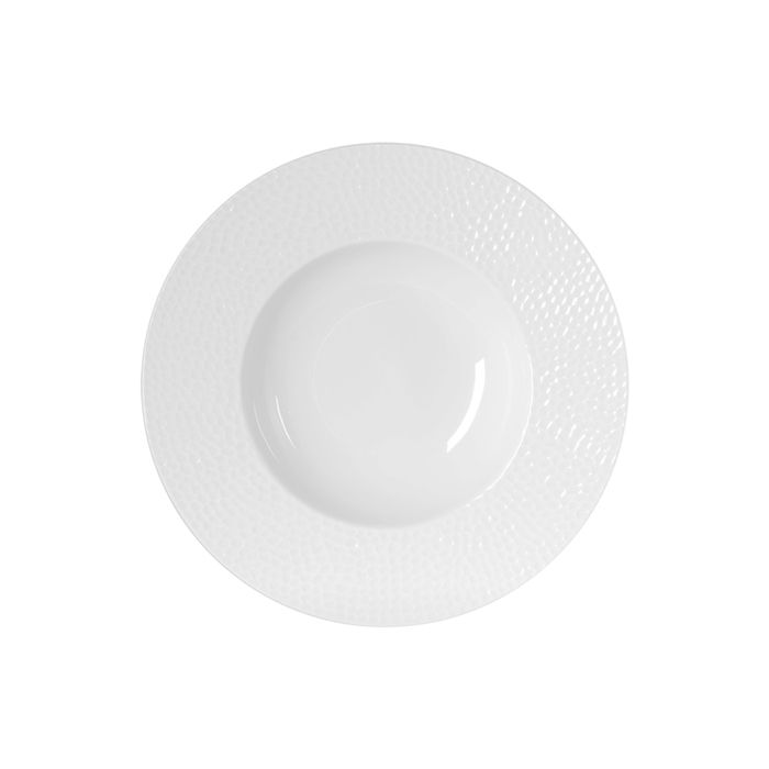 ASSIETTE CREUSE 23 CM LOUNA RELIEF BLANC (LOT DE 6) NEURE NEUTRE