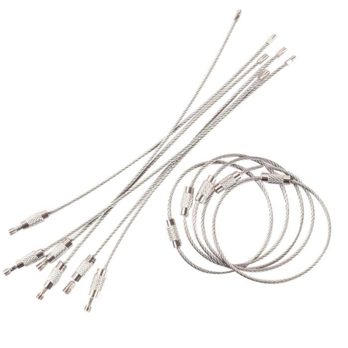 Fil Porte-clés Câble En Acier Inoxydable Étiquettes À Bagages Robustes Boucles Anneau De Gardiens BRACELET DE MONTRE VENDU SEUL