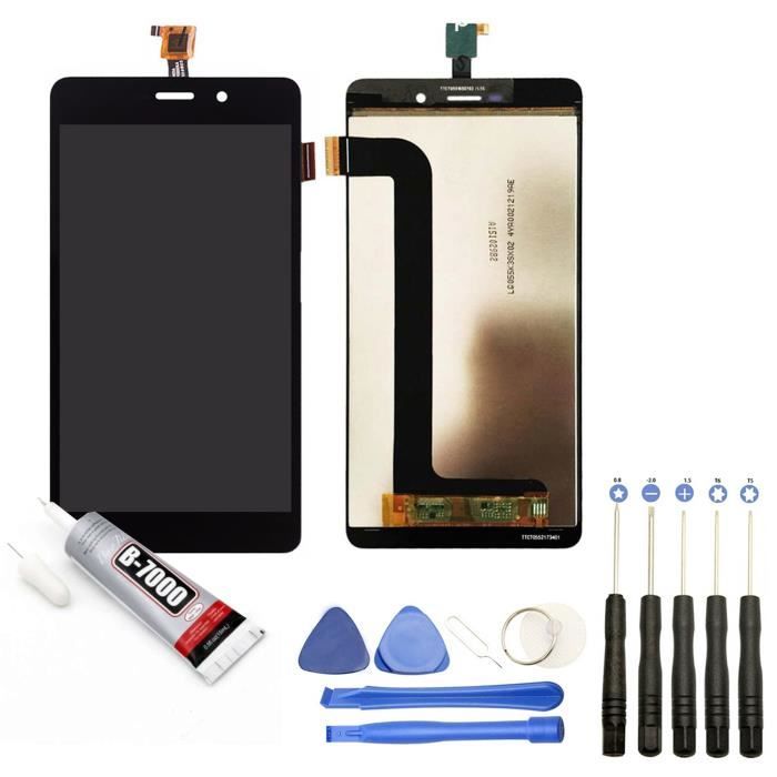 Visiodirect® Ecran complet: Vitre + LCD compatible avec Wiko Pulp Fab 4G Taille 5.5- NOIR+ Kit outils + Colle B7000 Offerte