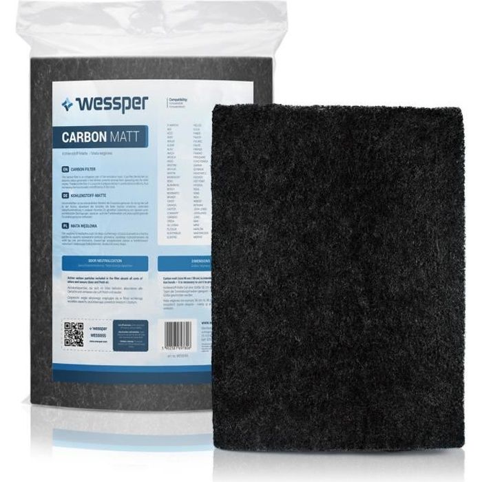 Filtre à charbon pour hotte Whirlpool AKR 689 IX, Forme: natte
