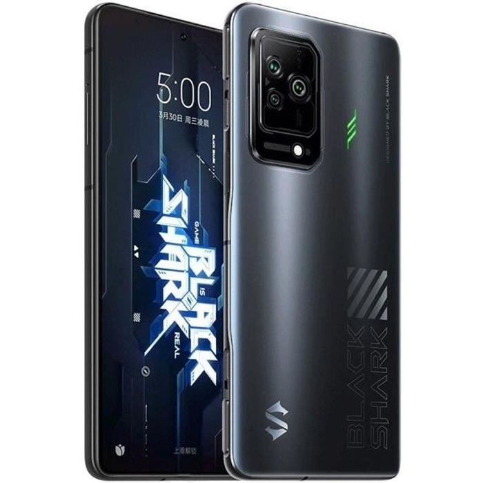 Black Shark 5 Téléphone 12Go 256Go Noir Snapdragon 870 5G 144 Hz 6,67- Samsung AMOLED Refroidissement Double VC 120W Charge Rapide