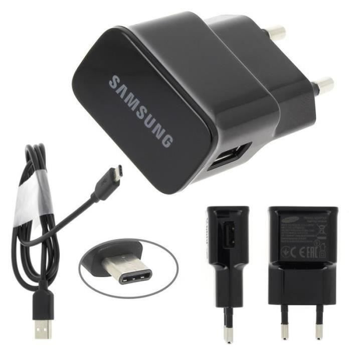 AWY24065-Chargeur USB Original 2A + Câble USB-C 1m Pour SAMSUNG Galaxy NOTE 10 - Galaxy NOTE 10 Plus - Galaxy Fold - XCover 4S - A