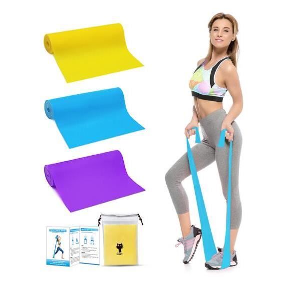Bande Élastique de Résistance (Lot de 3) Bande Latex de Yoga, Bande d'entraînement,pour MusculationSY