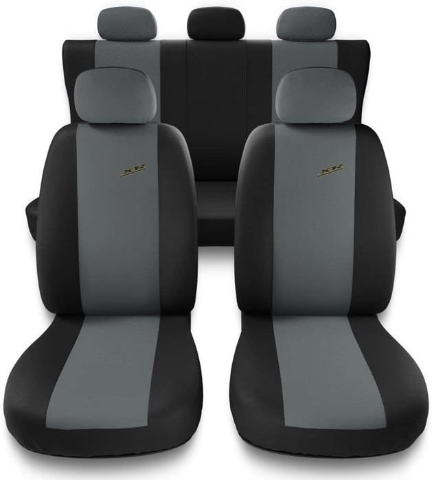 Housses De Sièges Avant Universelles Pour Renault Trafic III à VI - Grise, Polyester - Neuf