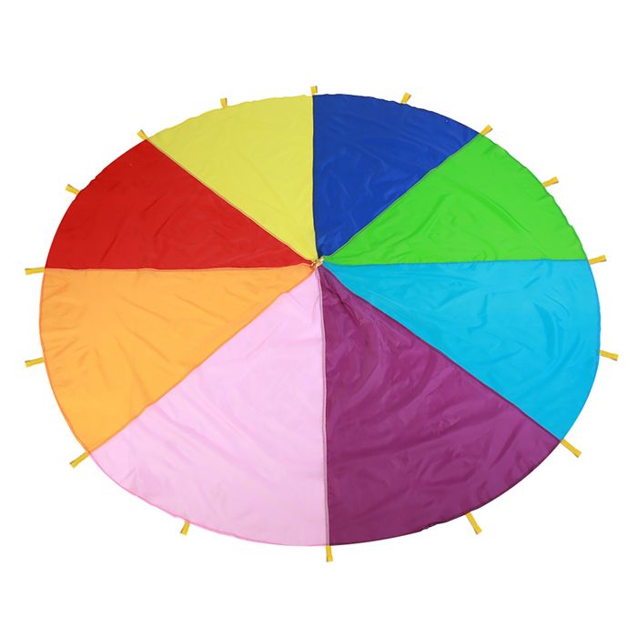 Parachute Arc-en-ciel 2 Mètres - Jouet D'extérieur Pour Enfants, éducatif Et Coloré