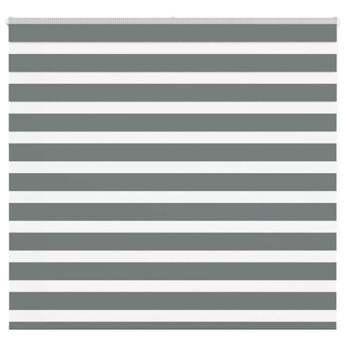 vidaXL Store zèbre gris foncé largeur du tissu 1509 cm polyester store à enrouleur zébré store zébré pour fenêtre store 4014142