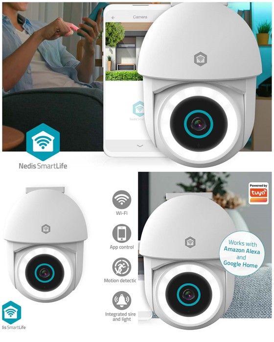 Caméra surveillance extérieure motorisé Wi Fi 3MP Full HD Inclinaison du panoramique IP65 Accu microSD non inclus - vue 2