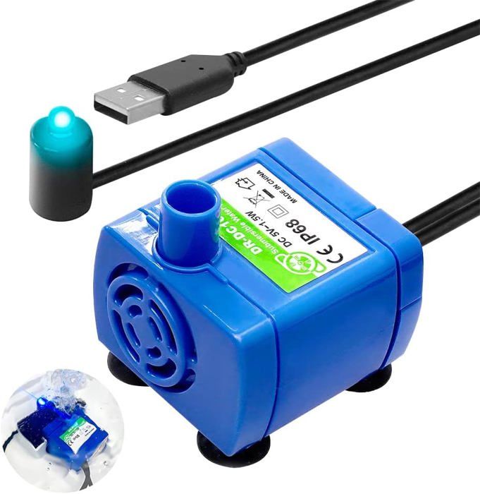 Comparer les prix de Pompe à Eau Submersible pour Animaux de Compagnie, USB Port Remplacement de la Pompe pour Chat Fontaine