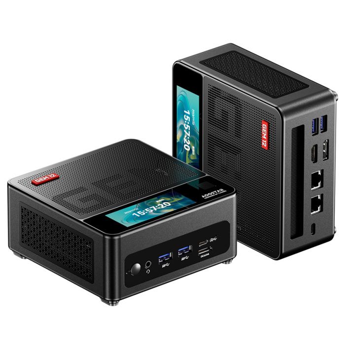 Mini PC AOOSTAR GEM12 Pro Max avec Écran - AMD Ryzen 7 8845HS 8