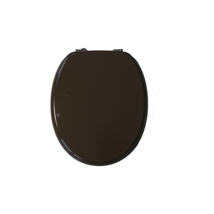  Abattant WC bois moul&eacute; cacao 