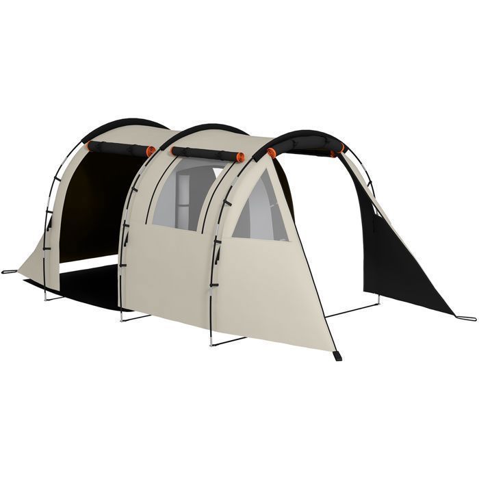 Outsunny Zelt Für 2-3 Personen 190T Tunnelzelt Campingzelt Mit Heringen Glasfaser Polyester Hellblau 426 X 206 X 154 Cm 9538550