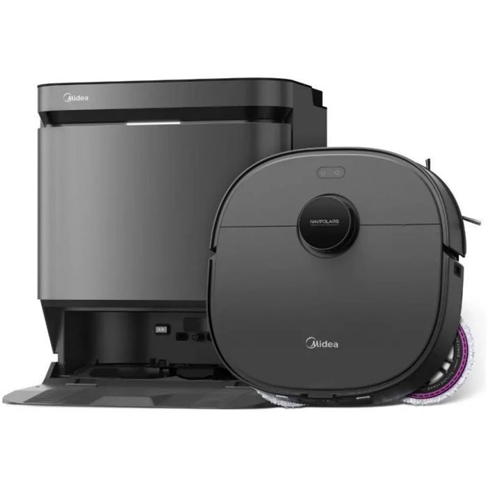 Aspirateur robot - MIDEA - V15 - Humide et sec - 16 200 Pa - Blanc et Noir - Midea