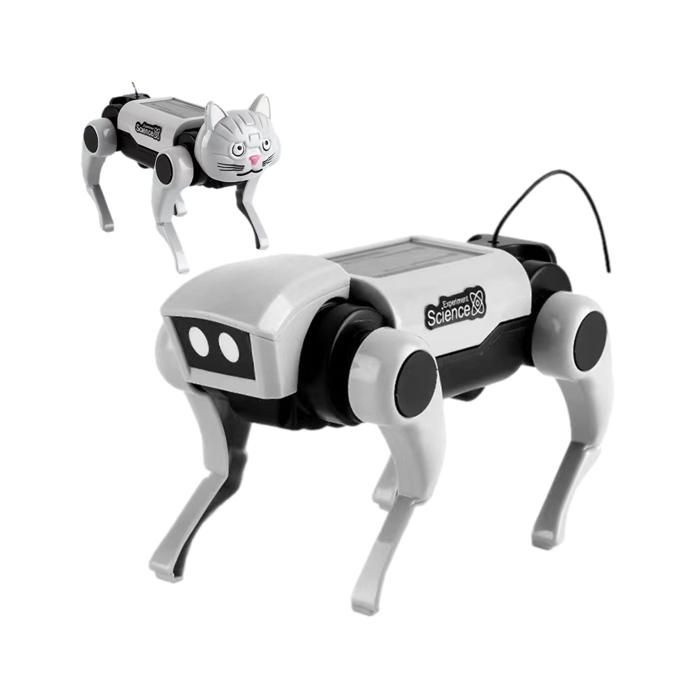 Kit Robot Chien Solaire Intelligent – Jouet Éducatif STEM à Construire, Chien Mécanique Avec Mouvements Réalistes, Idéal Enfants 8+ Ans