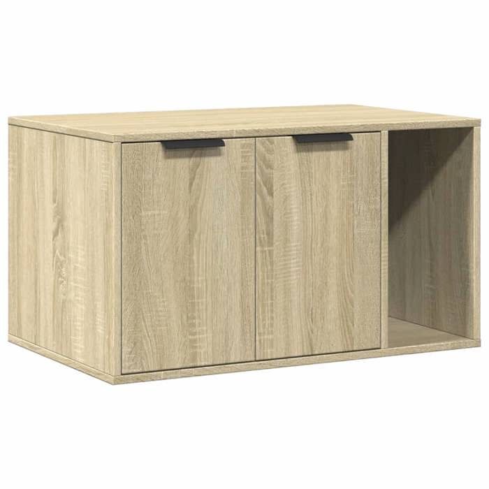 Meilleurs prix pour Meuble de bac à litière - HELLOSHOP26 - Chêne Sonoma - Bois dingénierie - 80x50x45 cm - Multifonctionnel