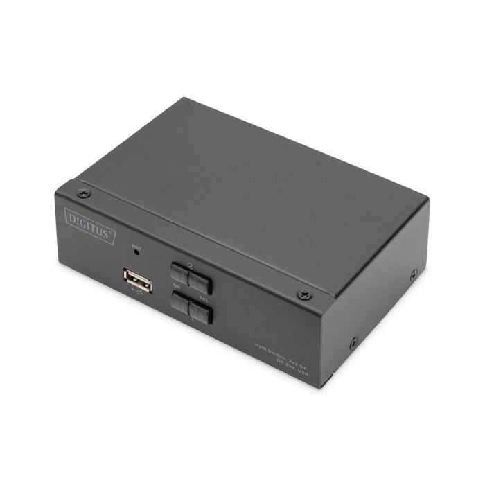 Commutateur KVM DisplayPort - DIGITUS - DS-12851 - 2 Ports - UHD 4K@60Hz - Noir
