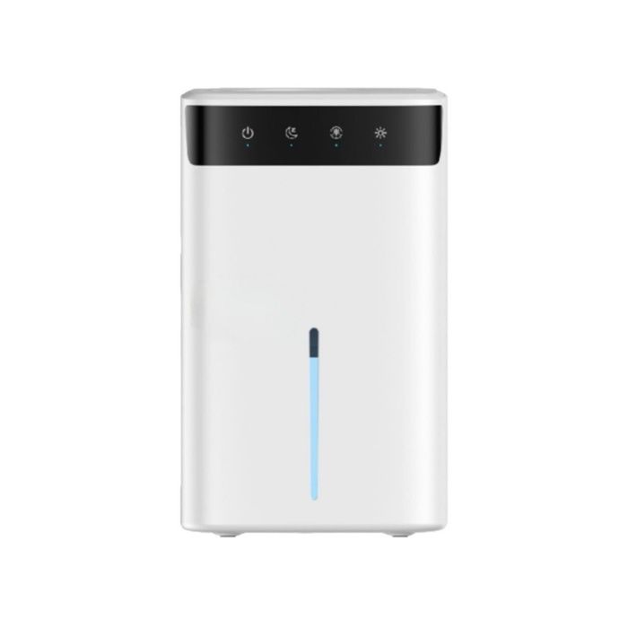 Déshumidificateur capacité de 26 L taux de déshumidification de 580 ml/jour fonctionnement silencieux éclairage ambiant blanc
